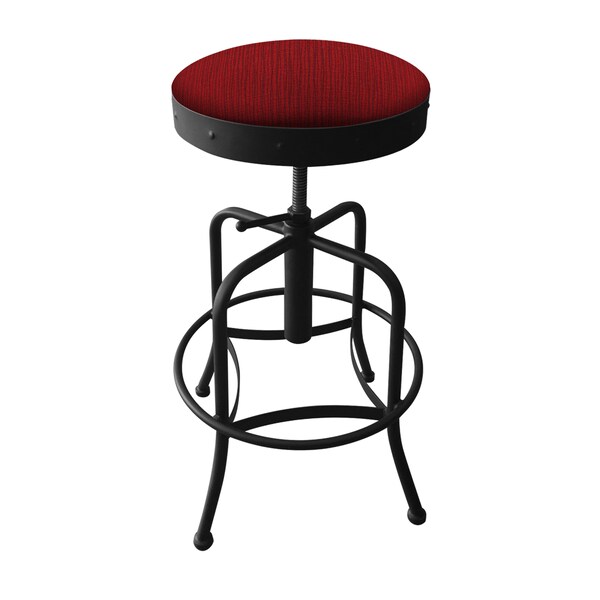 Adjustable Stool, Black Wrinkle, Graph Ruby Seat